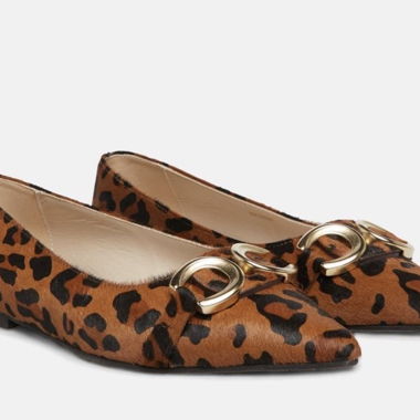 Hammerstein Leopard Print Ballerinas