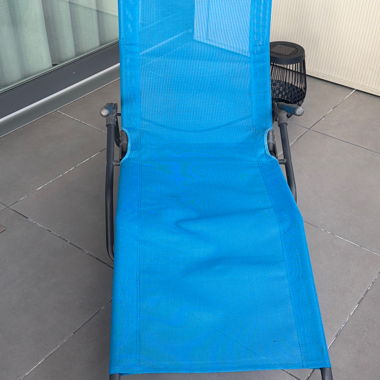 Transat pliable bleu