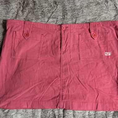 Gonna Corta Roxy Y2K in Velluto a Coste – Rosa
