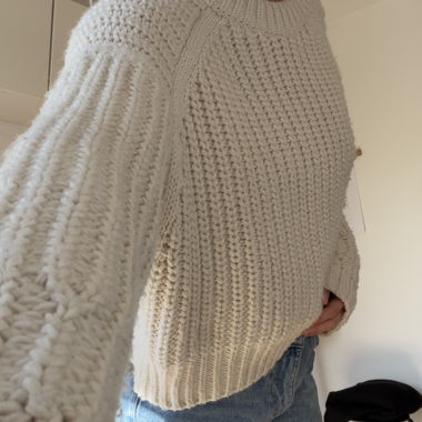 Maglione in maglia crema