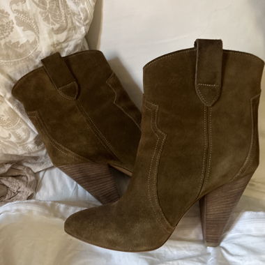 Isabel Marant Brown-Samtstiefeletten