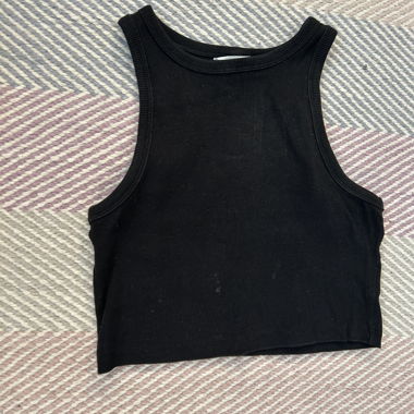 Schwarzes Crop-Top