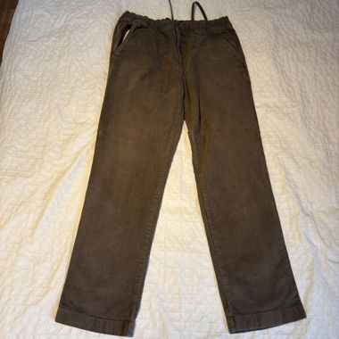 Cordhose Stoff braun