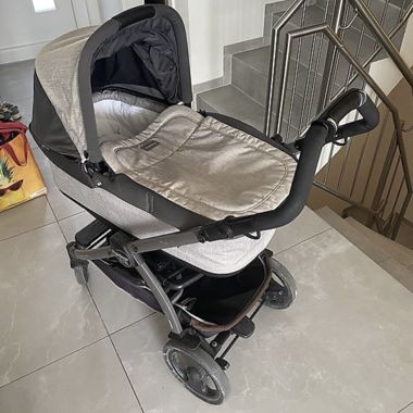 Passeggino tipo landau grigio nero