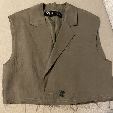 Khaki Zara vest 