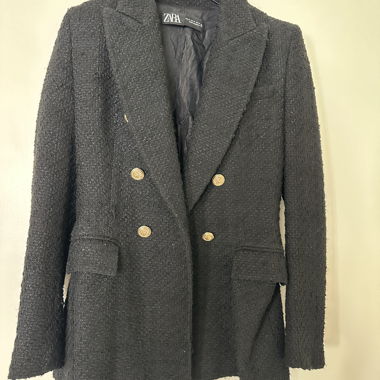 Zara Blazer schwarz goldene Knöpfe 