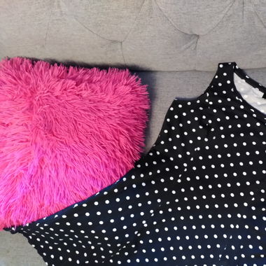 Min robe coton elasthane à pois 