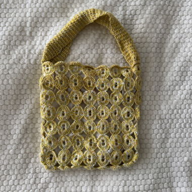 Vintage Crochet bag in yellow