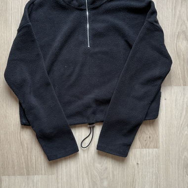 Felpa nera con zip