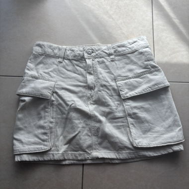 Stradivarius Mini Skirt in Beige/Sand