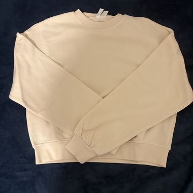 Felpa beige con girocollo