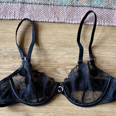 Reggiseno lounge trasparente / Bralette Taglia 65B NUOVO