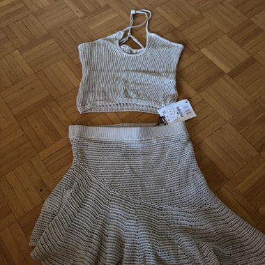 Crochet top and skirt set