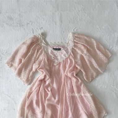 Japanisches Pinkes Chiffon-Babydoll (M)