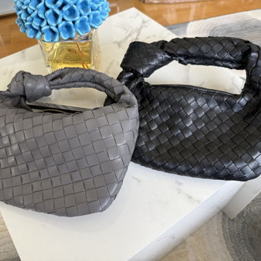 Sac Bottega Veneta « dupe » gris et noir 