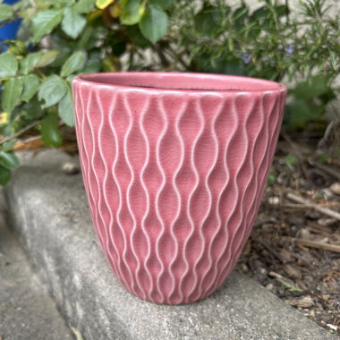 Vaso in ceramica rosa