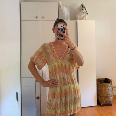 Gestricktes Kleid mit Mohair