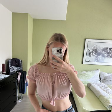 Crop Top lachsfarben