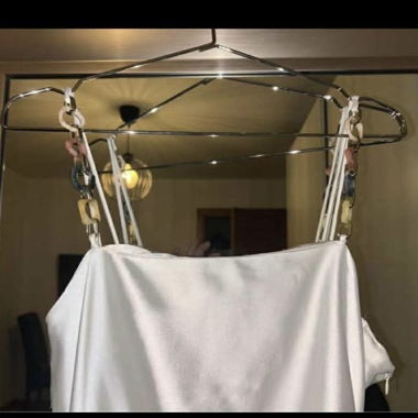 Abito satin bianco Zara