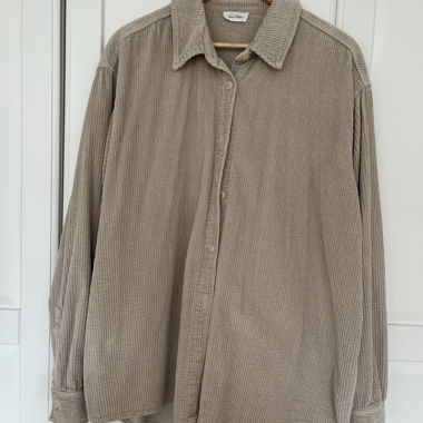 Camicia in velluto a coste beige American Vintage