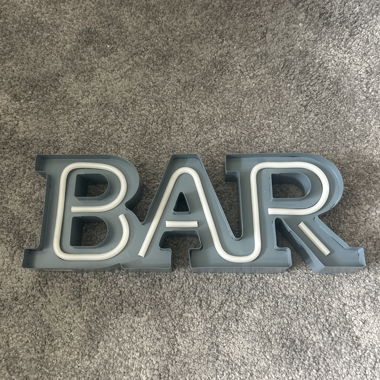 Bar écriture lumineuse 