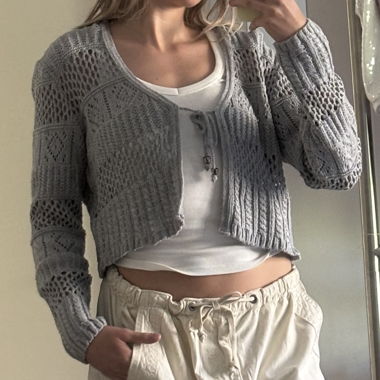 Grey Knit Cardigan