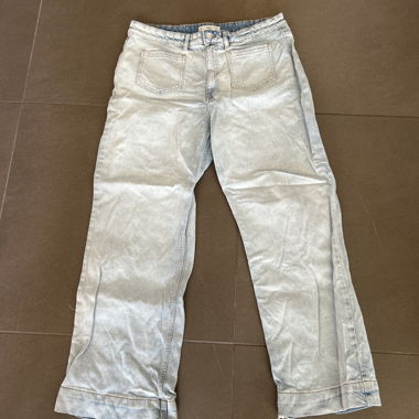 Jean argenté coupe droite