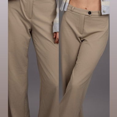 Bershka-Hosen mit weitem Bein in Camel