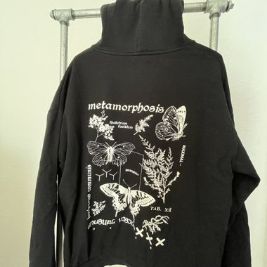 Backprint schwarzer Hoodie