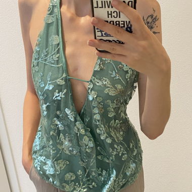 Top con paillettes