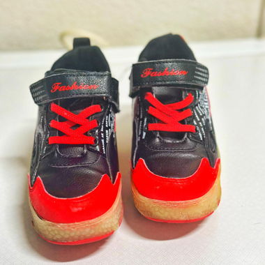 Sneakers bambini nero-rosso