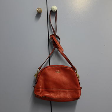 Sac Coach rouge en cuir