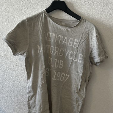 Vintage Motorrad-Grafik-T-Shirt