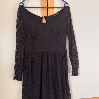 Zara black lace dress, long sleeves