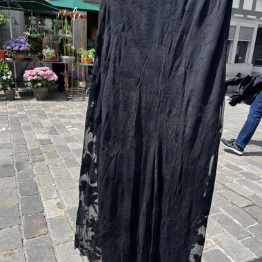 Black floral sheer skirt