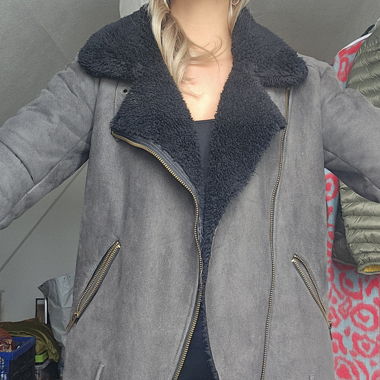 Winterjacke grau Grösse 