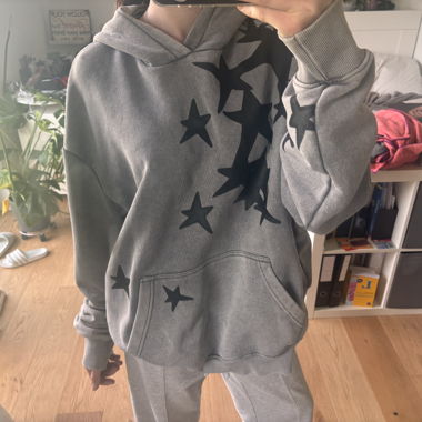 Grey Bershka Hoodie with Star print