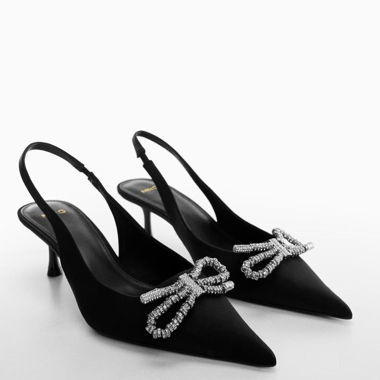 Chaussures Mango avec détail nœud en strass