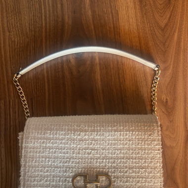 Beige Schultertasche
