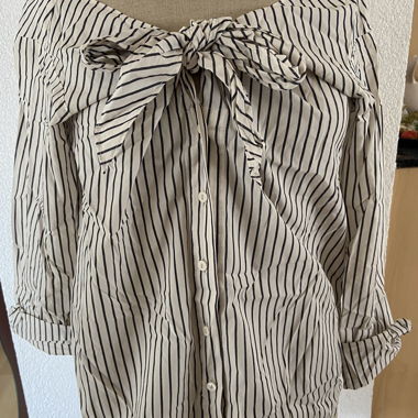 Blusa Carmen a righe