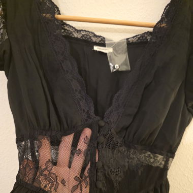 Black Blouse Top Size S