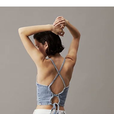 CK Jeans open back crop top