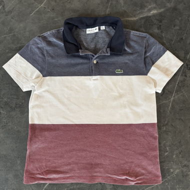 Polo Lacoste, rayé, taille M