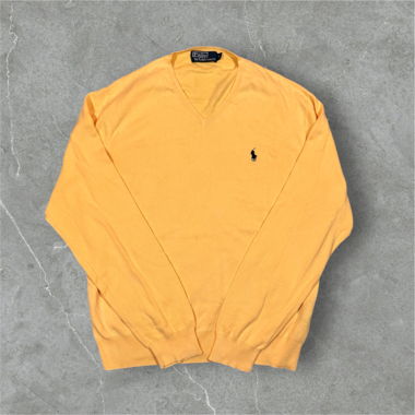 vintage polo ralph lauren jumper yellow