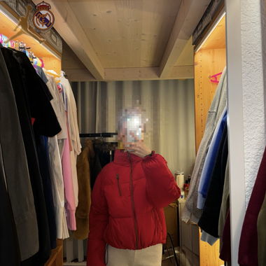 Puffer Winterjacke, Rot