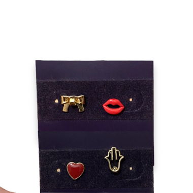 Lot de 6 boucles d'oreille fantaisie chic