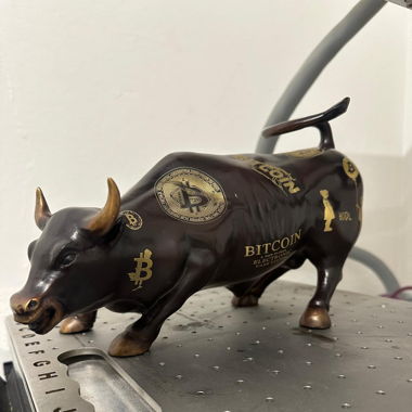 statue Taureau /bull wallstreet Bitcoin - Déco