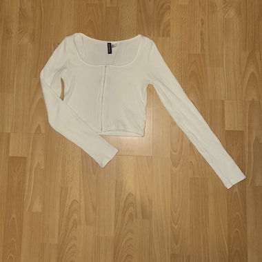 Weisses Cropped Longsleeve – H&M Divided