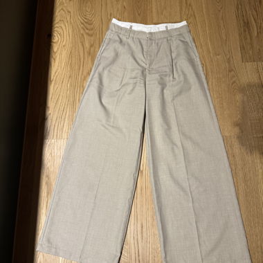 Beige suit trousers