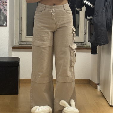 Zara cargo wide-leg pants